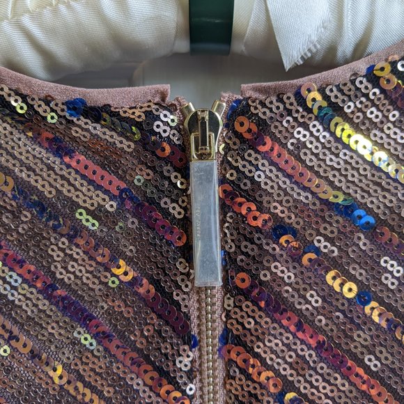 Ted Baker London Stripe Sequin Mini Dress - Picture 6 of 6